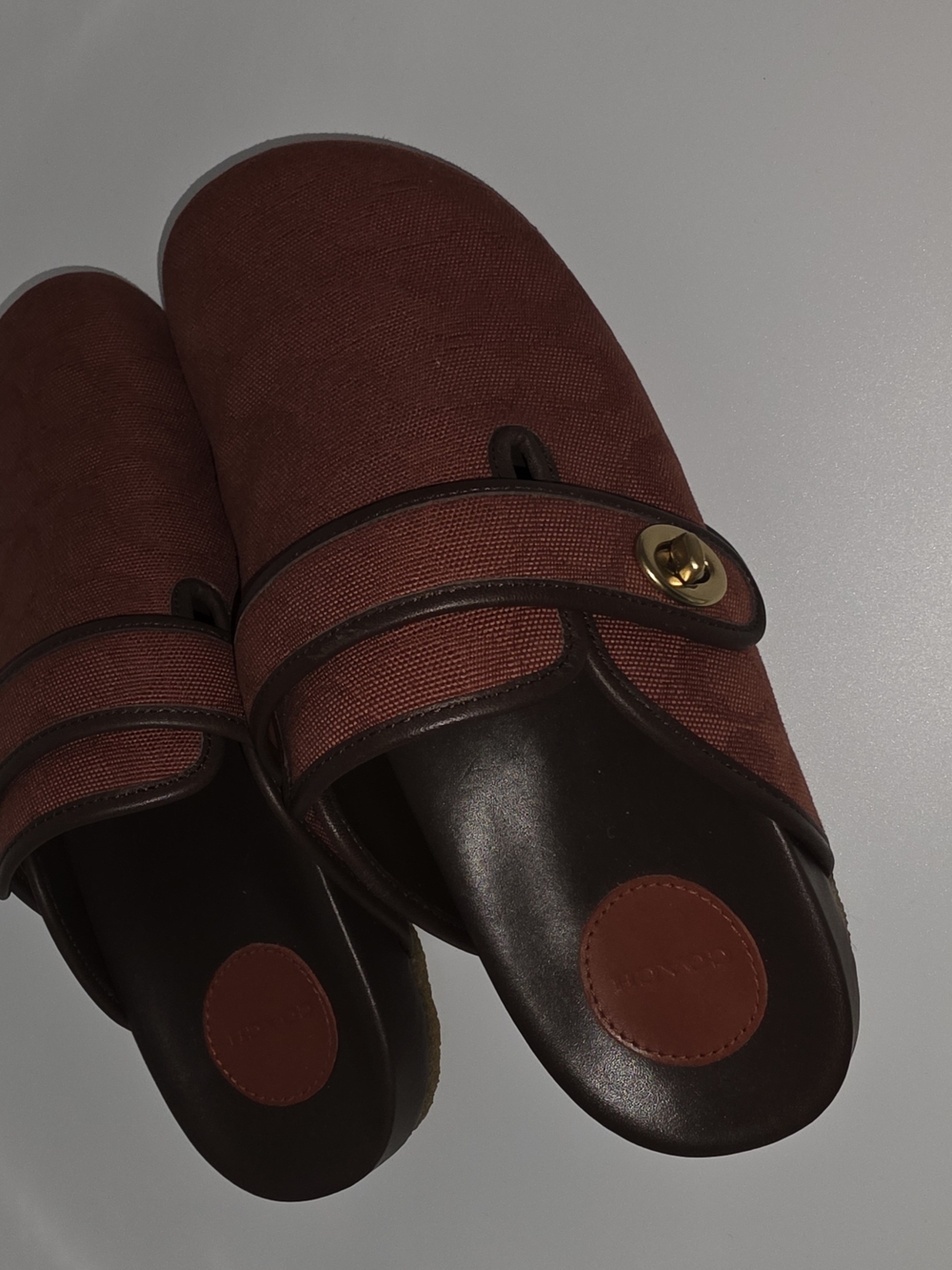 NWT Coach Signature Canvas Clog Sandals Rust Men’s Size 9 D CK469 NEW